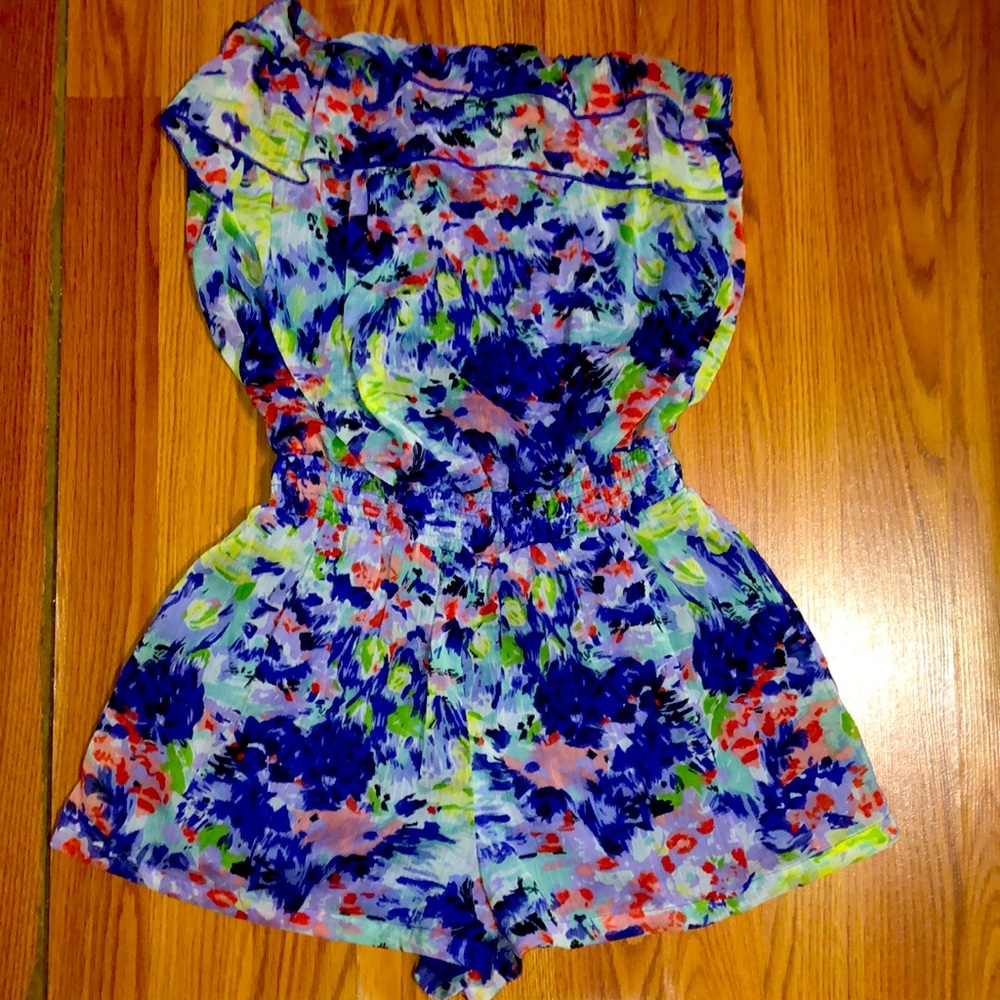 Strapless Romper shorts ✨ floral